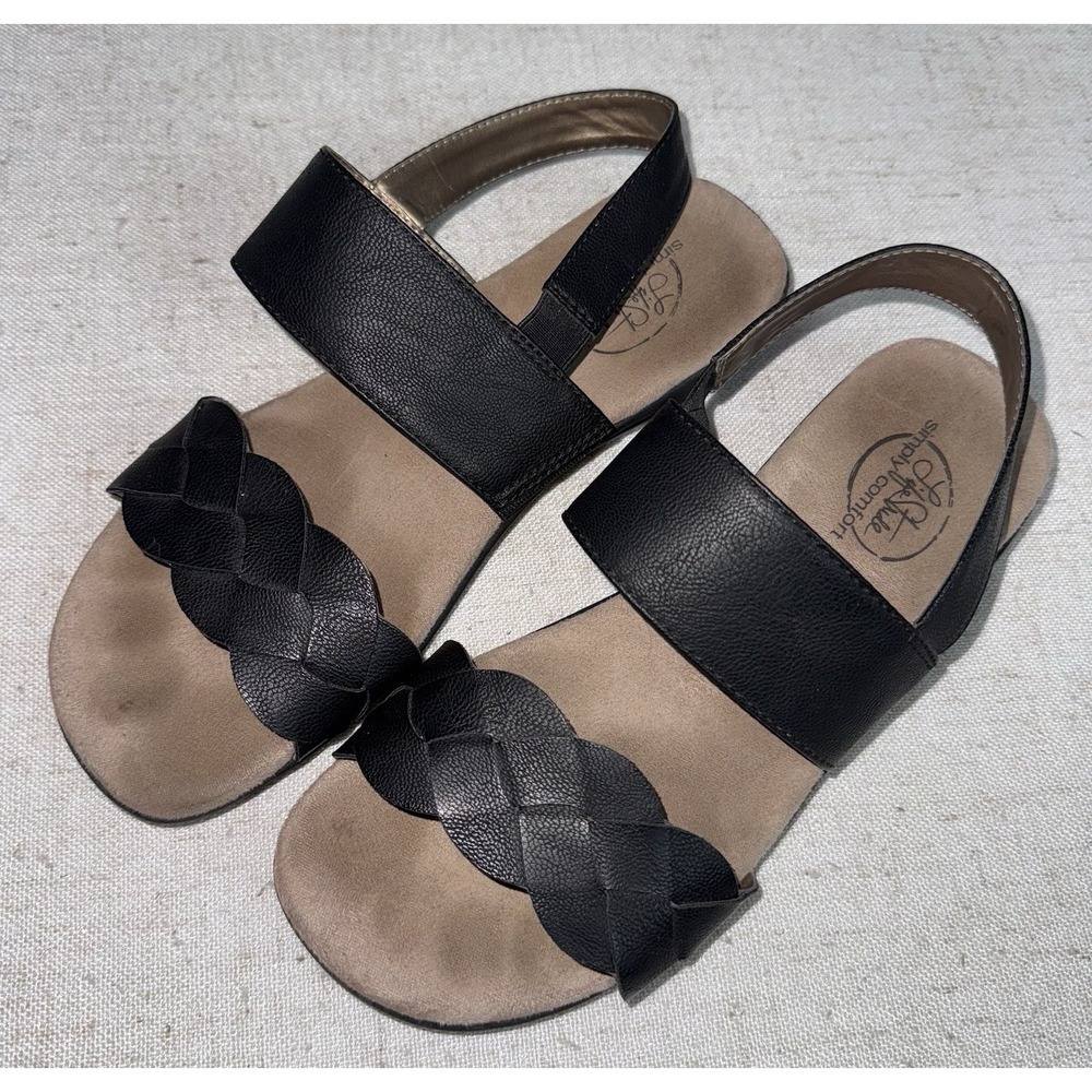 Life Stride Women's Sandals Black Lifestride Size 7 Espacito Simply Comfort